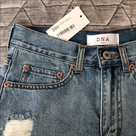 DNA Distressed High Waisted Denim Shorts - Picture 3 of 3